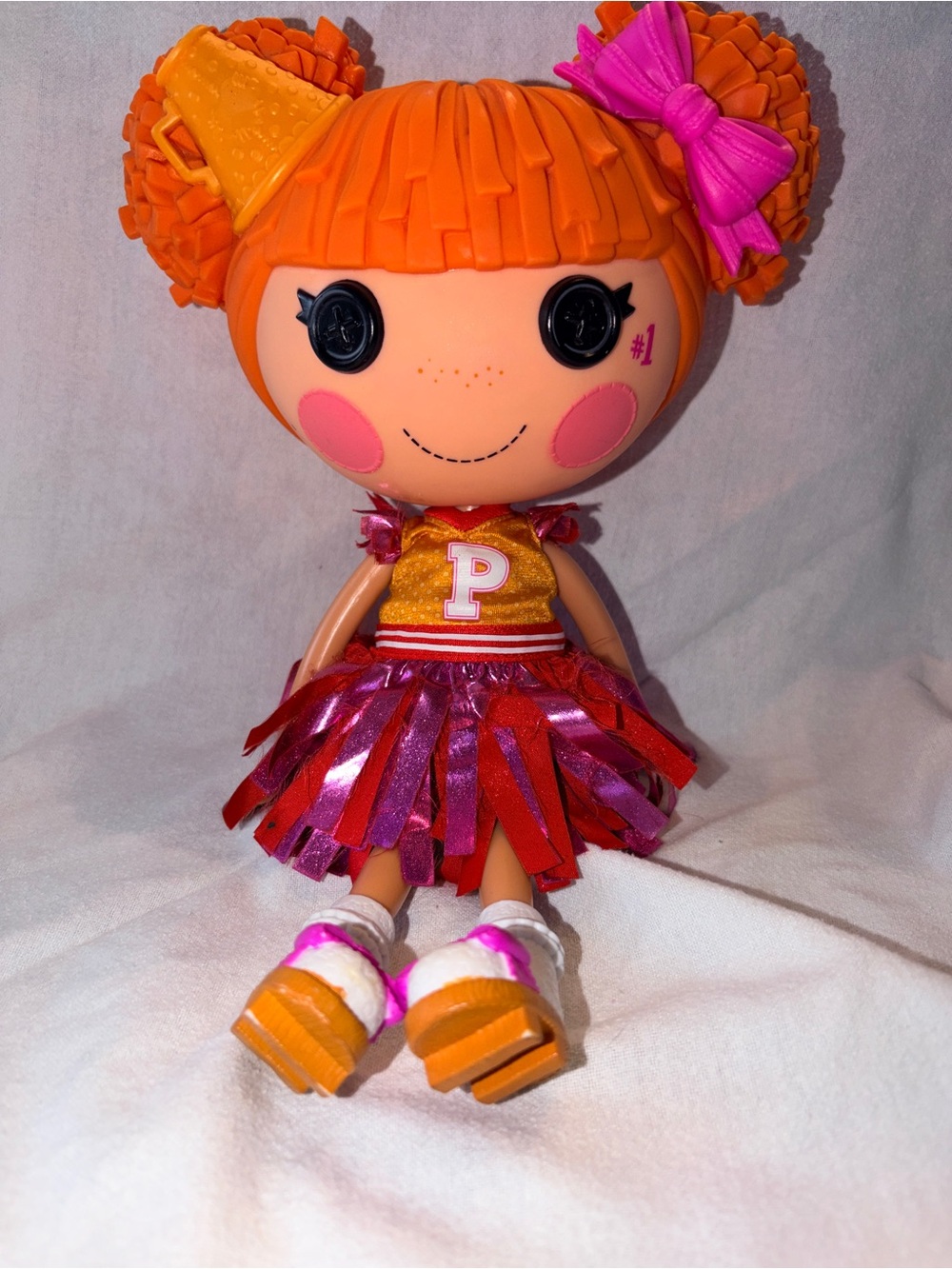 Lalaloopsy Peppy Pom Poms Cheerleader Doll 13” Orange Hair MGA